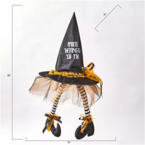 Worth Imports 28 in. Halloween Hanging Witch Hat with Legs