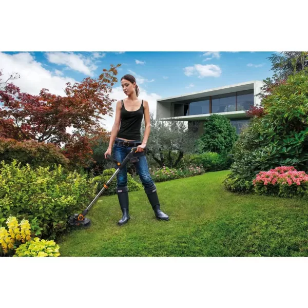 Worx POWER SHARE 20-Volt 12-in Cordless Grass Trimmer/Edger, Wheeled Edging, Command Feed (Bare Tool)