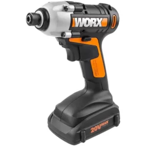 Worx POWER SHARE 20-Volt Cordless Variable Speed 1/4 in. Hex Impact Driver with Quick Change Chuck