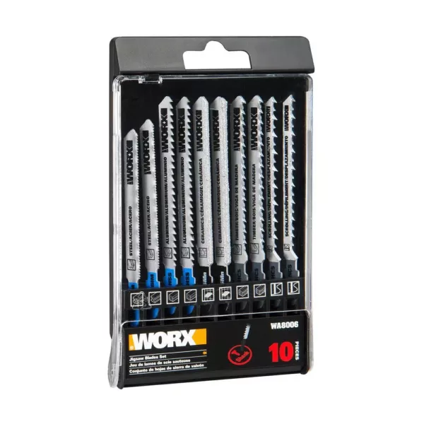 Worx T-Shank Blade Assortment for Blade Runner and Axis (10-Pieces)