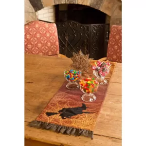 Xia Home Fashions 0.2 in. H x 13 in. W x 108 in. D Halloween Witching Hour Table Runner