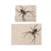 Xia Home Fashions 0.1 in. H x 20 in. W x 14 in. D Halloween Creepy Spiders Double Layer Placemats in Natural (Set of 4)