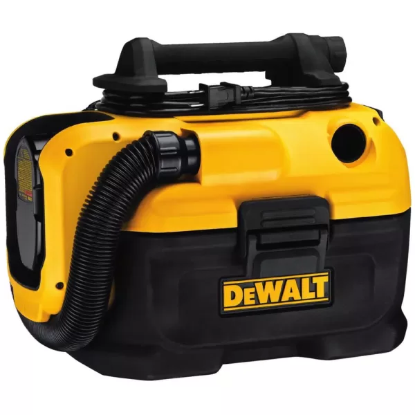 DEWALT 2 Gal. Cordless/Corded Wet/Dry Vacuum (Tool-Only) with 2Ah XR Battery Pack
