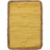 LR Home Sunny Day 19 in. x 13 in. Yellow Jute Bordered Cotton Placemat (Set of 4)