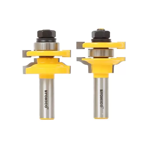 Yonico Rail and Stile Ogee 1/2 in. Shank Carbide Tipped Router Bit Set (2-Piece)