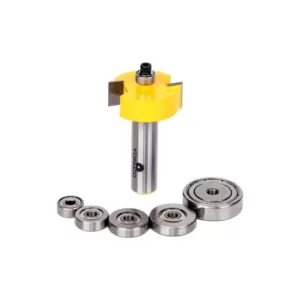 Yonico Rabbet with 6 Bearing 1/2 in. Shank Carbide Tipped Router Bit