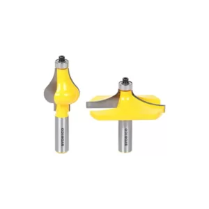 Yonico Handrail Molding Thumbnail 1/2 in. Shank Carbide Tipped Router Bit Set (2-Piece)