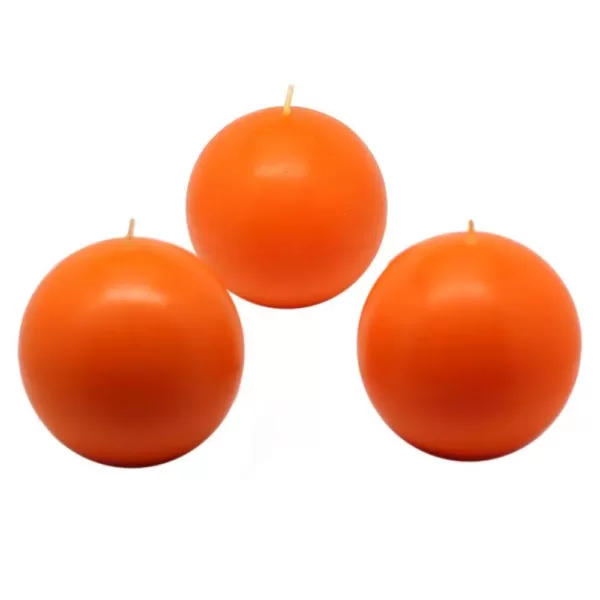 Zest Candle 3 in. Orange Ball Candles (6-Box)