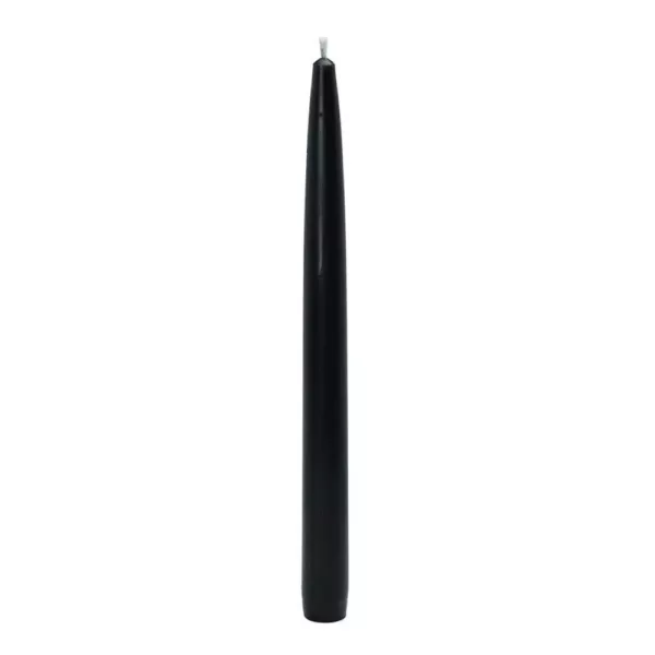 Zest Candle 10 in. Black Taper Candles (12-Set)