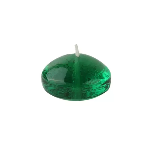 Zest Candle 1.75 in. Clear Hunter Green Gel Floating Candles (Box of 12)