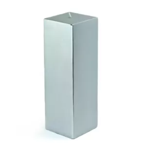 Zest Candle 3 in. x 9 in. Metallic Silver Square Pillar Candle Bulk (12-Box)