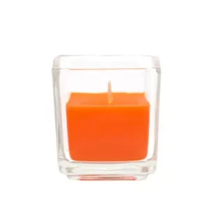 Zest Candle 2 in. Orange Square Glass Votive Candles (12-Box)